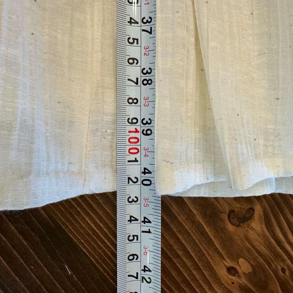 Vintage Handmade Ecru Cotton Gunne Sax Style Dress‎ with Blue Velvet Trim - Picture 13 of 13